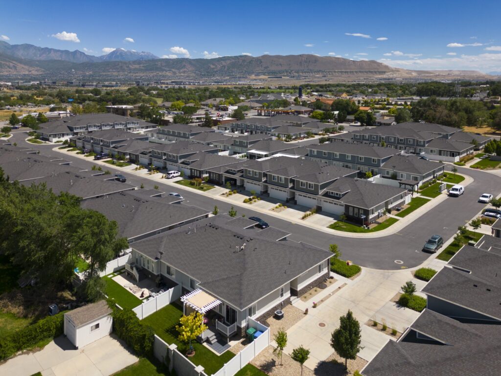 Neighborhood of houses